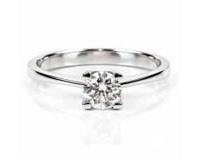 18К Бяло Злато Годежен Пръстен с Диамант Bloom Jewellery